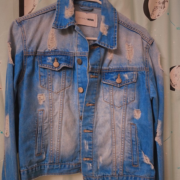 Distressed Jean Jacket - Picture 3 of 4